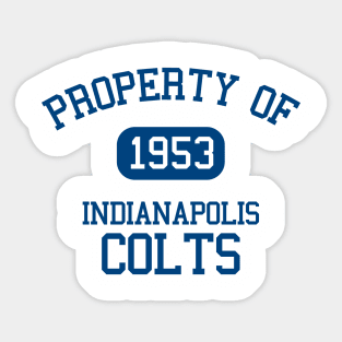 Property of Indianapolis Colts Sticker